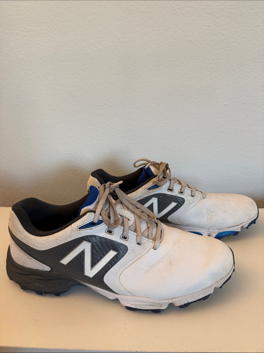 New Balance Striker v2 Golf Cleats White/Blue/Gray Men's 11.5 | Great Condition